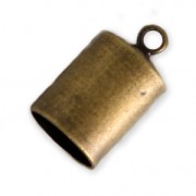 Terminali cilindrici per cordoncini da 6 mm bronzo x4
