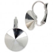 Monachella per cabochons 1122 Rivoli 14 mm rodiato x2