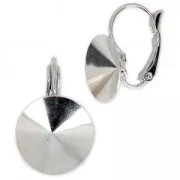 Monachella per cabochons 1122 Rivoli 14 mm rodiato x2