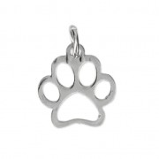 Ciondolo zampa di cane 15x12 mm Acciaio inox x1|raw }}