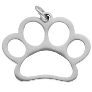 Ciondolo a zampa di cane 16x12,8 mm - Acciaio inox 304 x1