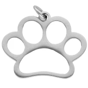 Ciondolo a zampa di cane 16x12,8 mm - Acciaio inox 304 x1