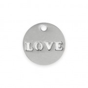 Medaglietta LOVE 12 mm Acciaio inox x1|raw }}
