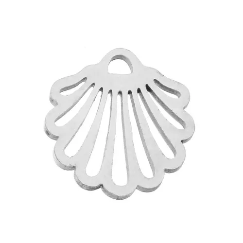 Ciondolo conchiglia 14x13 mm in Acciaio inox x1