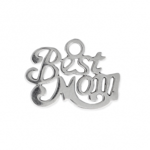 Ciondolo Best mom 14x10 mm in Acciaio inox x1