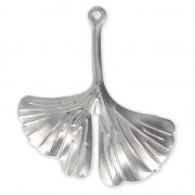 Pendente foglia di Ginkgo 29x26 mm in Acciaio inox x1
