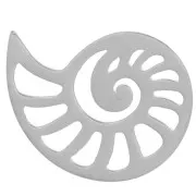 Pendente - Distanziatore a conchiglia 14,5x11 mm - Acciaio inossidabile 316L x1