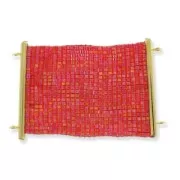 Terminale per tessitura di perline 26 mm oro rosa x1