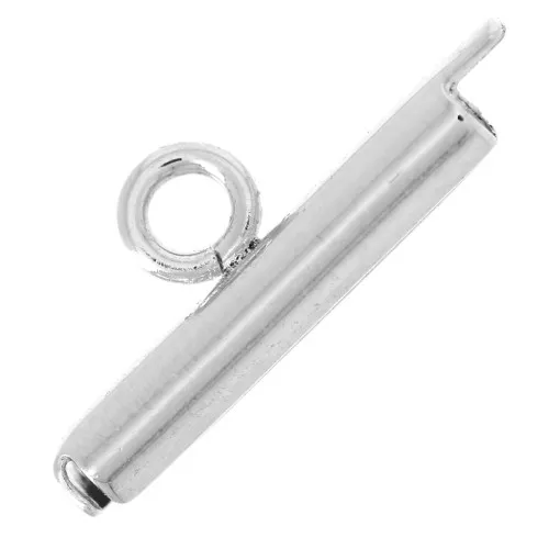 Perla Miyuki e punta Delica per tessere 13 mm - Argento x1