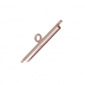 Terminale per tessitura di perline 20 mm oro rosa x1