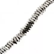 Mini rondelle a forma di rombo in imitazione di ematite 3x1,1 mm Labrador x 40 cm