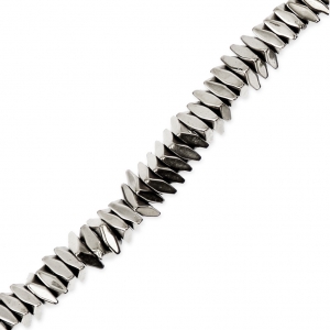 Mini rondelle a forma di rombo in imitazione di ematite 3x1,1 mm Labrador x 40 cm