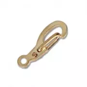 Chiusure moschettone mm. 13 dorato con oro fino x4