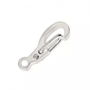 Chiusure a moschettone di sicurezza da 13 mm - Placcatura in argento fino x4