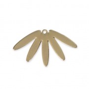 Pendenti ninfee laser cut 25x14 mm - dorato x2