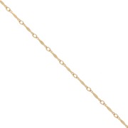 Catena maglia fantasia a barrette 1.5 mm Gold filled x50cm|raw }}