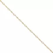 Catena maglia fantasia a barrette 1.5 mm Gold filled x50cm