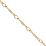 Catena maglia fantasia a barrette 1.5 mm Gold filled x50cm
