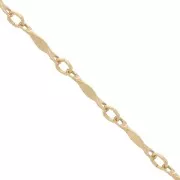 Catena maglia fantasia a barrette 1.5 mm Gold filled x50cm
