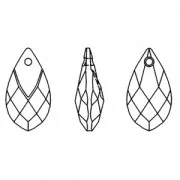 Pendente pera attacco metallico 6565 18 mm Aquamarine / Light Chrome