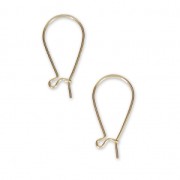 Orecchini fil en laiton 23 mm dorato con oro fino x2|raw }}
