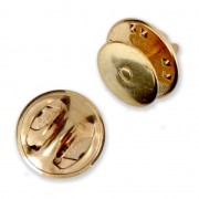 Base per spillo 10 mm - Dorato con oro fino x1