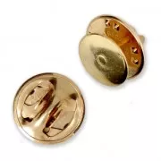 Base per spillo 10 mm - Dorato con oro fino x1