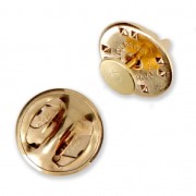 Base per spillo 6 mm - Dorato con oro fino x1