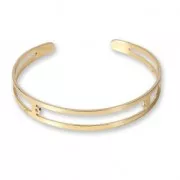 Bracciale Eco in ottone per perle di 4 mm - 9x150 mm dorato x1
