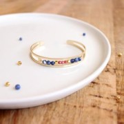 Bracciale Eco in ottone per perle di 4 mm - 9x150 mm rodiato x1