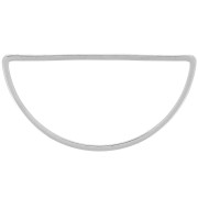 Anello di montaggio e tessitura mezza luna 30x15 mm  Argentato x1|raw }}