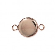 Distanziatore/connettore per cabochon retro piatto 10 mm dorato rose x4|raw }}