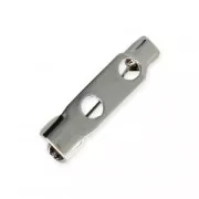 Fermaglio mm. 15.5 rodiato x1