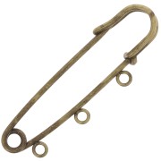 Spilla 3 anellini da decorare 50 mm bronzo x1|raw }}