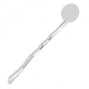 Fermaglio per capelli da decorare 55 mm Placcatura argento fino x1
