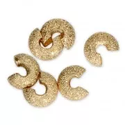 Coprischiaccini brillantinati 5.5 mm dorato con oro fino x50