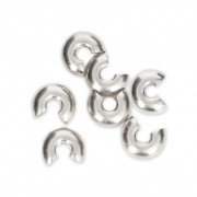 Coprischiaccini 4 mm Placcatura argento fino x50|raw }}