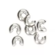 Coprischiaccini 4 mm Placcatura argento fino x50