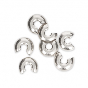 Coprischiaccini 4 mm Placcatura argento fino x50