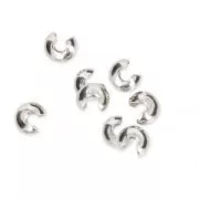 Coprischiaccini 3 mm Placcatura argento fino x50