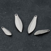 Ciondoli gocce 19.5 mm Placcatura argento fino x4