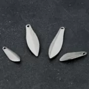Ciondoli gocce 19.5 mm Placcatura argento fino x4