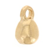 Ciondoli a goccia 7x4 mm - Dorato con oro fino x20