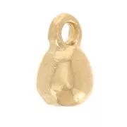 Ciondoli a goccia 7x4 mm - Dorato con oro fino x20