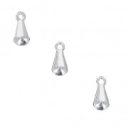 Ciondoli gocce mm. 7 Placcatura argento fino x20