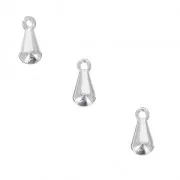 Ciondoli gocce mm. 7 Placcatura argento fino x20