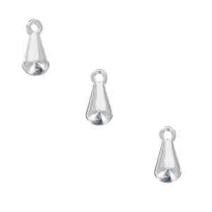 Ciondoli gocce mm. 7 Placcatura argento fino x20