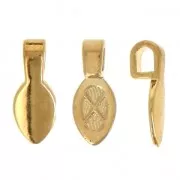 Gancio pendente da incollare 17 mm dorato con oro fino x1