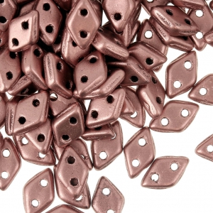 Perline in vetro Czechmates Diamond 2 fori 4x6 mm Light Copper Mat x5g