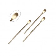 Spilli testa goccia 36x0,7 mm dorato con oro fino x10